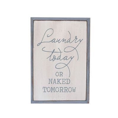 PARISLOFT Samll Laundry Room Decor Wood Sign Plaque,Home Decor