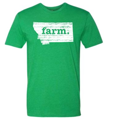 Home State Apparel Unisex Montana State Silhouette Farm T-Shirt, S,Gray ...