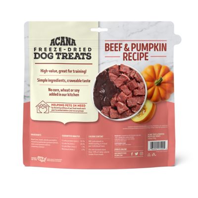 Image showing  Freeze-Dried Beef and Pumpkin Recipe Dog Treats, 3.25oz.