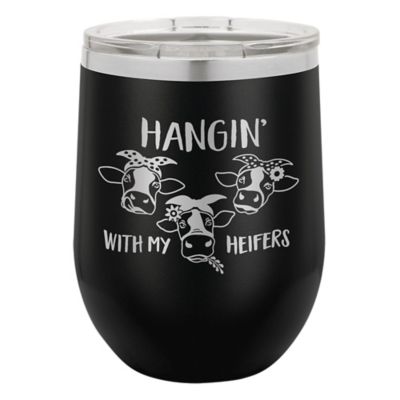 Susquehanna Glass Company 12 oz. Hangin' With My Heifers Insulated Stemless Wine Tumbler