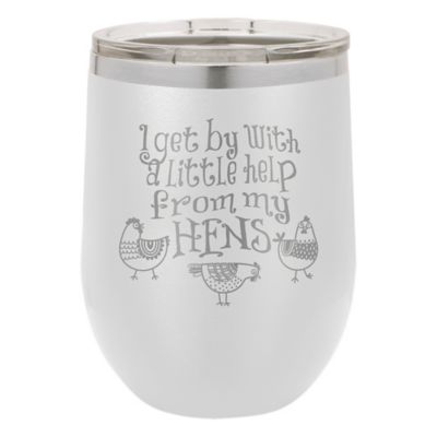 Susquehanna Glass Company 12 oz. Help From My Hens Insulated Stemless Wine Tumbler