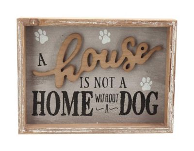 PARISLOFT A House is Not A Home Without a Dog Wooden Wall Sign