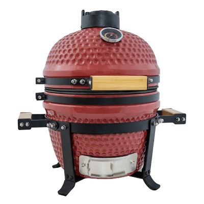 Sunnydaze Decor Ceramic Tabletop Kamado Egg Grill and Smoker with Stand, APX-3911