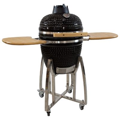 Sunnydaze Decor Ceramic Kamado Egg Grill and Smoker with Side Tables, APX-4381