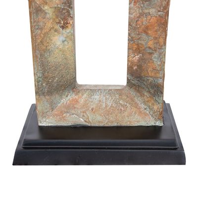 Image showing  Open Rectangle Slate Outdoor Table Lamp - 31 in. H