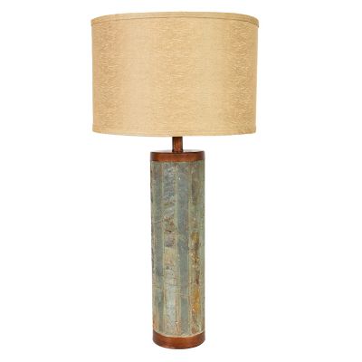 Sunnydaze Decor Cylinder Slate Indoor Table Lamp - 31 in. H