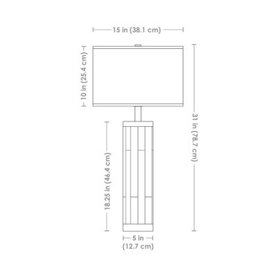 Image showing  Cylinder Slate Indoor Table Lamp - 31 in. H