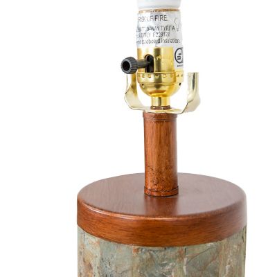 Image showing  Cylinder Slate Indoor Table Lamp - 31 in. H