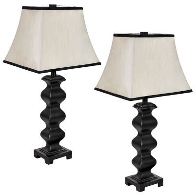 Sunnydaze Decor Stately Shapes Resin Accent Table Lamps Set of 2 - 29 in. H