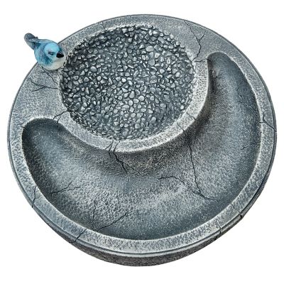 Image showing  Bird Bath with Birdseed Feeder Compartment 29 in.