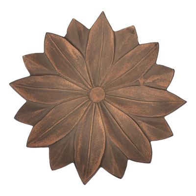 Image showing 6 th Sunnydaze Decor Garden Lotus Metal Bird Bath Copper Patina 16.5 in.