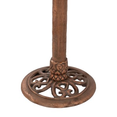 Image showing 8 th Sunnydaze Decor Garden Lotus Metal Bird Bath Copper Patina 16.5 in.