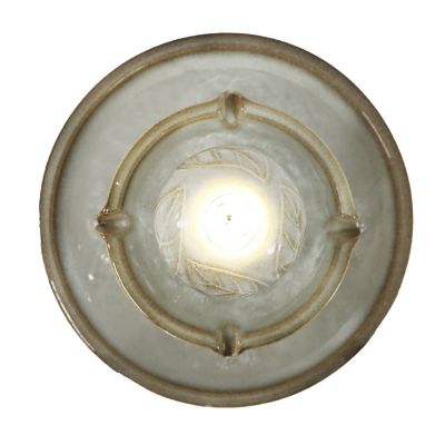 Image showing 8 th Sunnydaze Decor Gentle Glow 26.5 in. H 2-Tier Ceramic Fountain with LED Lights