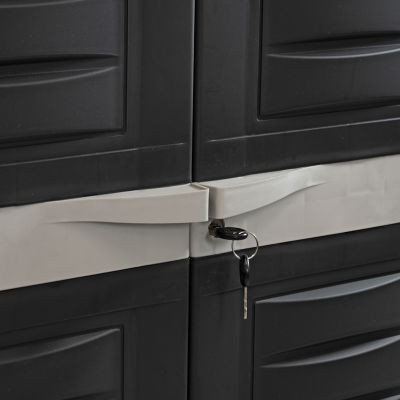 Image showing  Lockable Storage Cabinet with 4 Adjustable Shelves Gray, 72 in.
