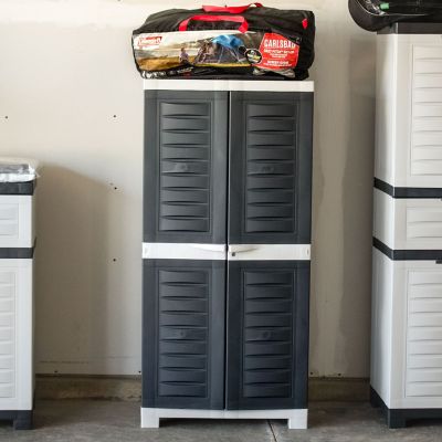 Image showing  Lockable Storage Cabinet with 3 Adjustable Shelves Gray, 48 in.