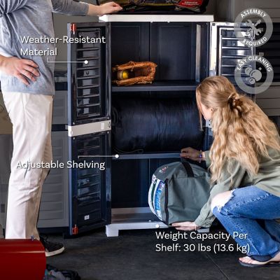 Image showing  Lockable Storage Cabinet with 3 Adjustable Shelves Gray, 48 in.