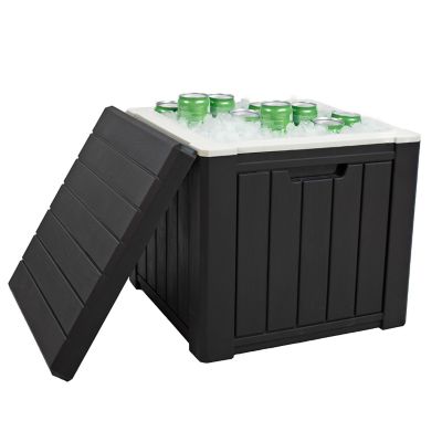 Image showing  9-Gallon Outdoor Polypropylene Resin Cooler Box - Black