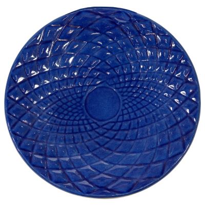 Image showing 5 th Sunnydaze Decor Rennes 22.5 in. Ceramic Bird Bath with Lava Finish Blue