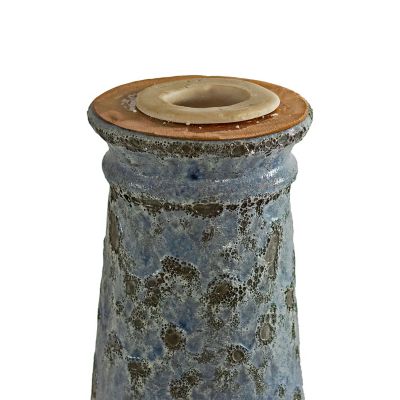 Image showing 6 th Sunnydaze Decor Rennes 22.5 in. Ceramic Bird Bath with Lava Finish Blue