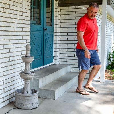 Image showing  Cyprus 3-Tier Polyresin Outdoor Fountain, WNC-124