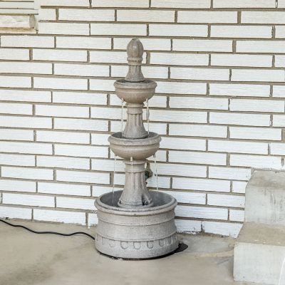Image showing  Cyprus 3-Tier Polyresin Outdoor Fountain, WNC-124