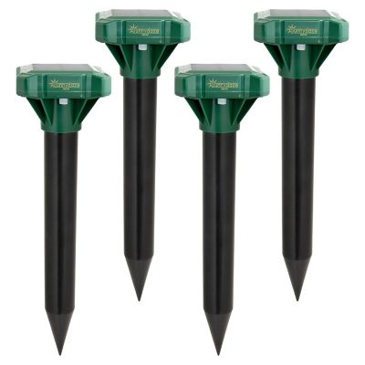 Sunnydaze Decor Solar Sonic Mole Repeller Spikes - 10 in. H - 4-Pack