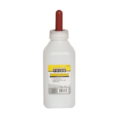 Image showing  64 oz. Plastic Calf Bottle with Rubber Nipple