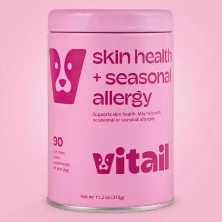 Vitalil Dog Supplement for Skin Health and Seasonal Allergies 90 ct Dog Allergy & Immune System