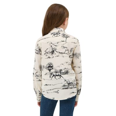 Image showing  X Lainey Wilson Girl's Landscape Print Western Snap Shirt