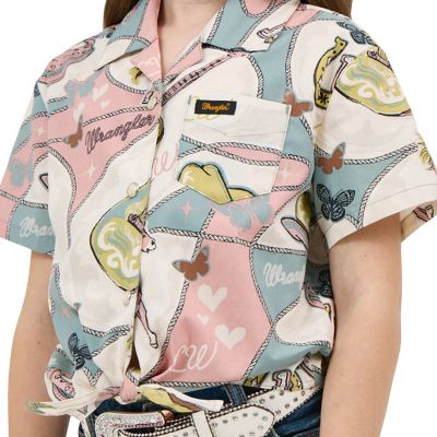 Image showing  x Lainey Wilson Girl's Tie Front Shirt