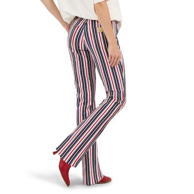 Image showing  x Lainey Wilson Striped Flare Jeans