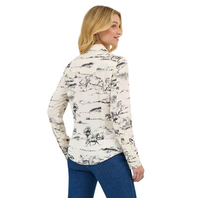 Image showing  x Lainey Wilson Landscape Print Western Snap Shirt