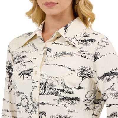 Image showing  x Lainey Wilson Landscape Print Western Snap Shirt