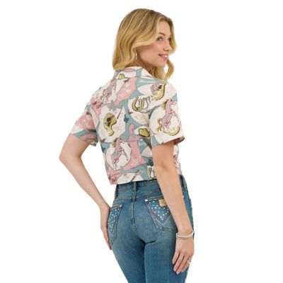 Image showing 1 th Wrangler x Lainey Wilson Tie Front Shirt