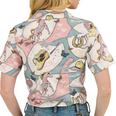 Image showing 2 th Wrangler x Lainey Wilson Tie Front Shirt