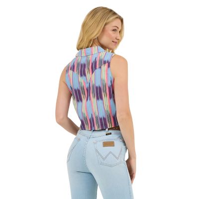 Image showing  x Lainey Wilson Sleeveless Tie Front Shirt