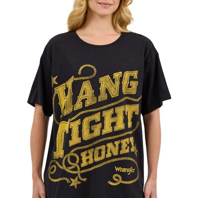 Image showing  x Lainey Wilson Oversized Hang Tight Honey T-Shirt