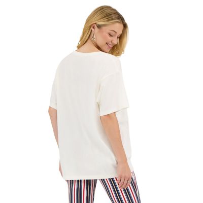 Image showing  x Lainey Wilson Women's Oversized Heck Yeah Crew Neck Short-Sleeve T-Shirt