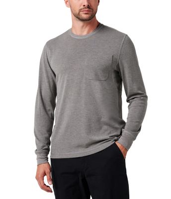 Lucky Brand Workwear Long Sleever Performance Textured Knit Pocket T-Shirt