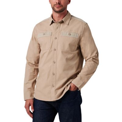 Lucky Brand Workwear Long Sleeve Solid Slub Canvas Shirt