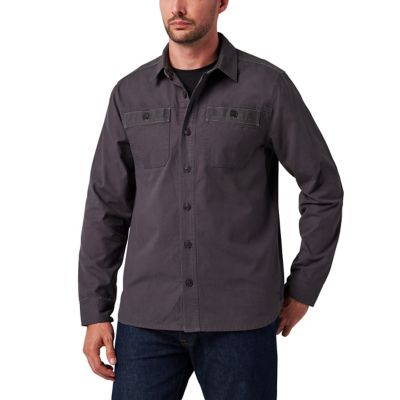 Image showing 0 th Lucky Brand Workwear Long Sleeve Solid Slub Canvas Shirt