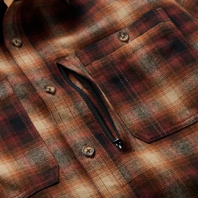 Image showing  Long Sleeve River Yarn Dyed Plaid Flannel Shirt
