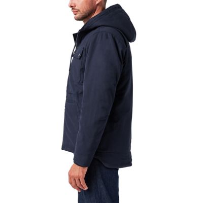 Image showing  Zip Hooded Canvas Chore Coat with Sherpa Lining
