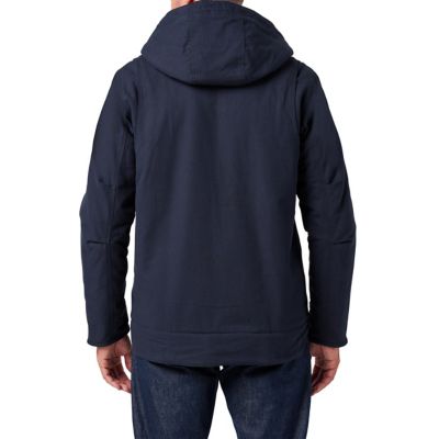 Image showing  Zip Hooded Canvas Chore Coat with Sherpa Lining
