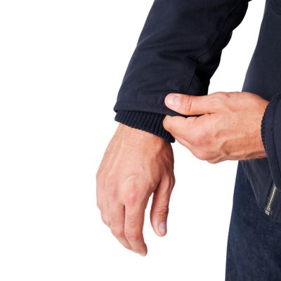 Image showing 6 th Lucky Brand Workwear Zip Hooded Canvas Chore Coat with Sherpa Lining