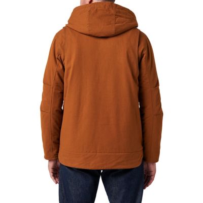 Image showing  Zip Hooded Canvas Chore Coat with Sherpa Lining