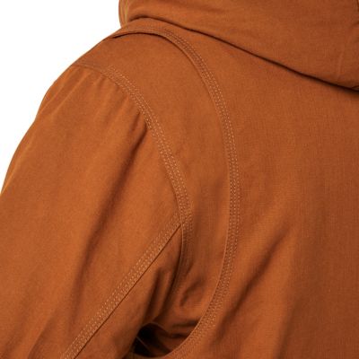 Image showing 5 th Lucky Brand Workwear Zip Hooded Canvas Chore Coat with Sherpa Lining