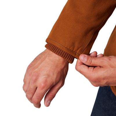 Image showing 7 th Lucky Brand Workwear Zip Hooded Canvas Chore Coat with Sherpa Lining