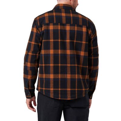 Image showing 2 th Lucky Brand Workwear Men's Yarn Dyed Flannel Insulated Shirt Jacket with Sherpa Lining