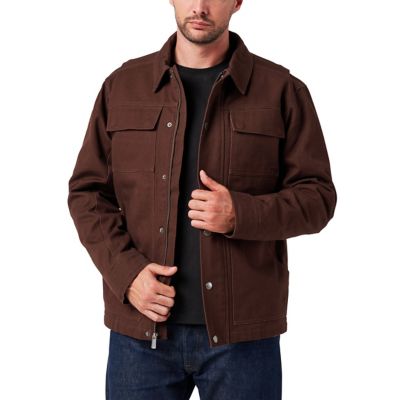 Lucky Brand Workwear Full Zip Canvas Chore Jacket with Quilted Lining